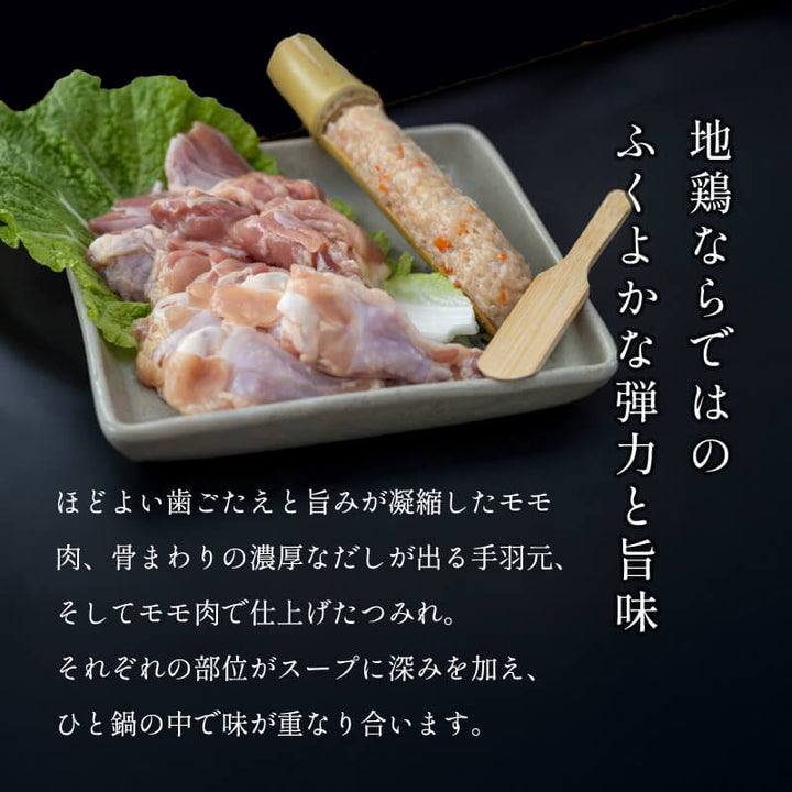 【送料込】 水炊き 鍋 はちきん地鶏 水炊きセット