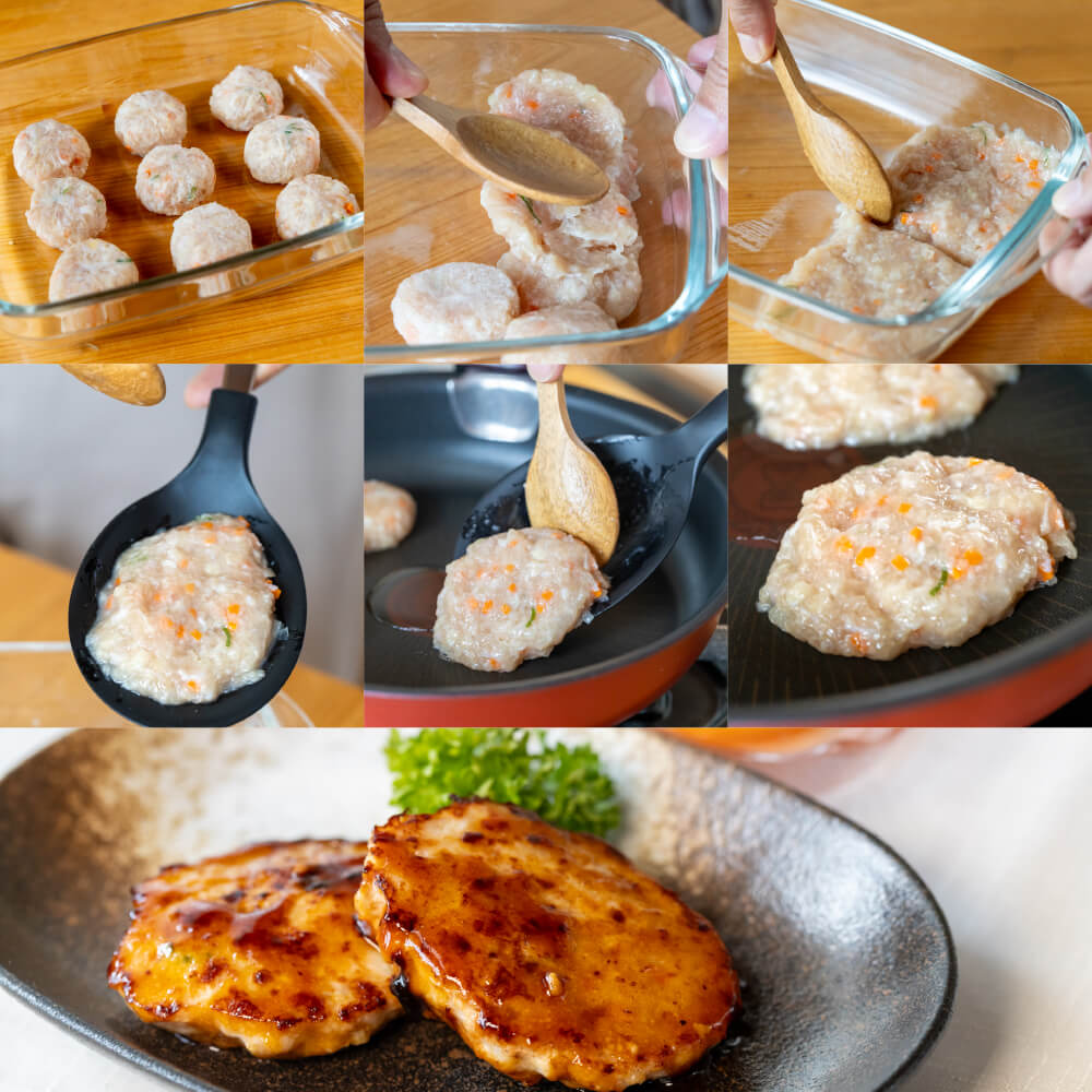 【送料込】鶏だんご 2種 食べ比べセット 親鶏だんご 300g×1袋 + 野菜たっぷり鶏だんご 300g×1袋